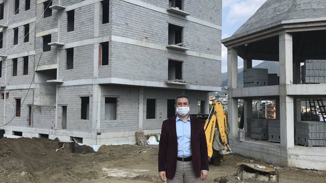 Emine - Ahmet Uysal İmam Hatip Anadolu Lisesi Kompleksi İnşaatı Hızla Devam Ediyor